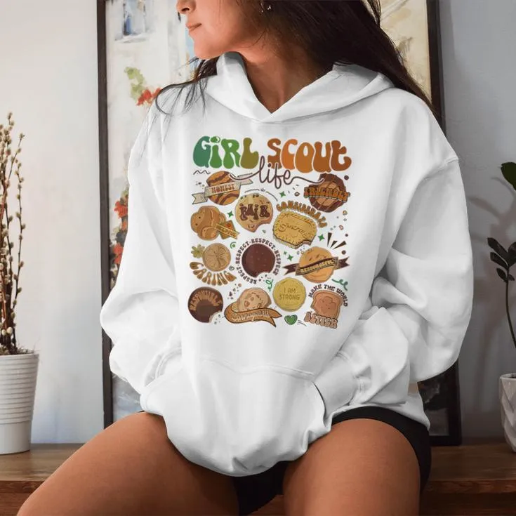 Cute Scout Girl Cookie Dealer Girl Troop Leader Scout Dealer Women Hoodie