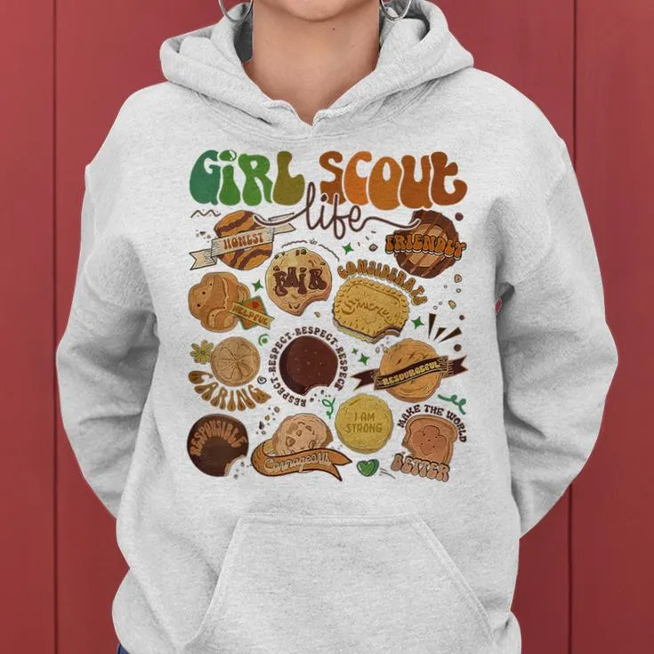 Cute Scout Girl Cookie Dealer Girl Troop Leader Scout Dealer Women Hoodie