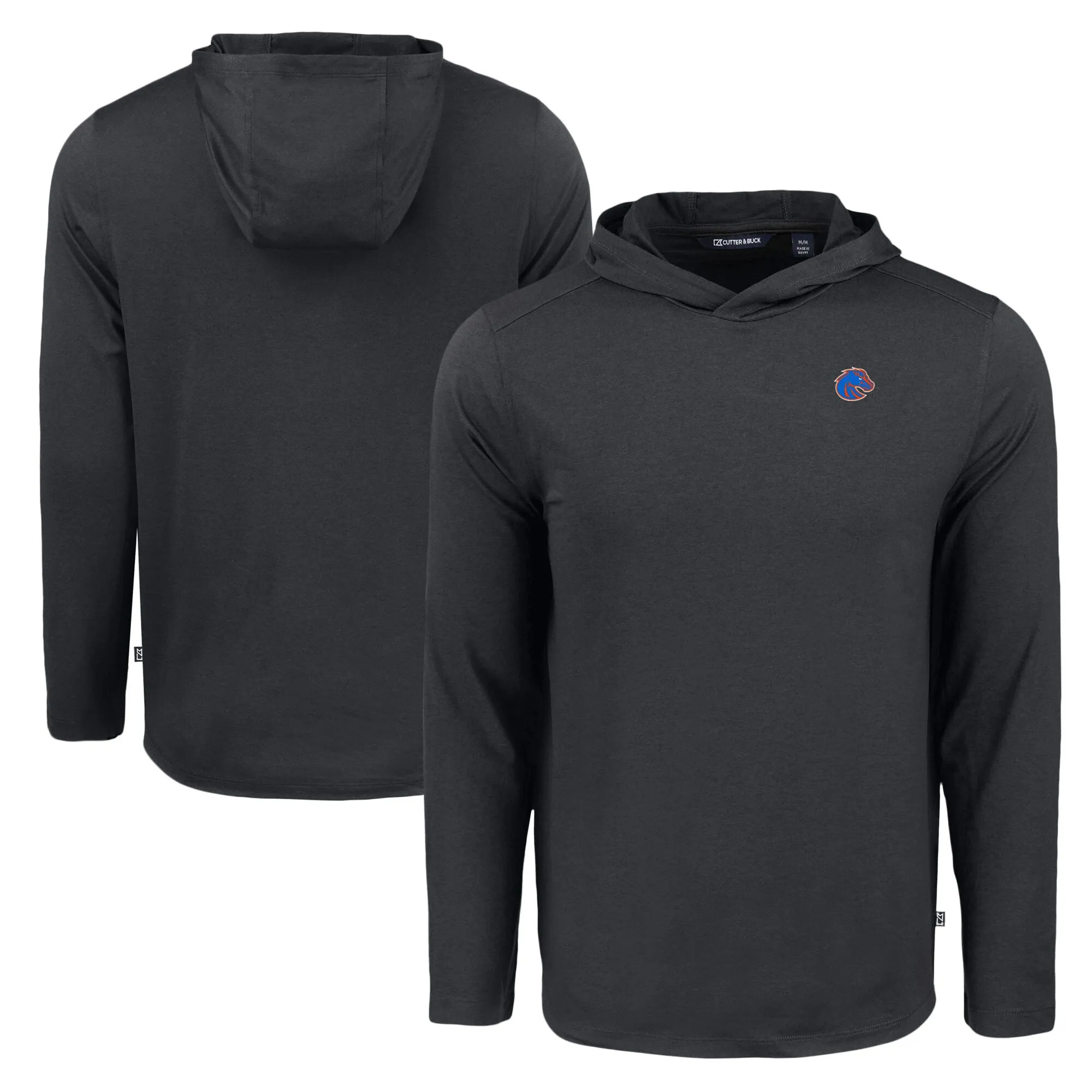 Cutter & Buck Boise State Broncos Black Coastline Epic Comfort Eco Recycled Long Sleeve Hoodie T-Shirt