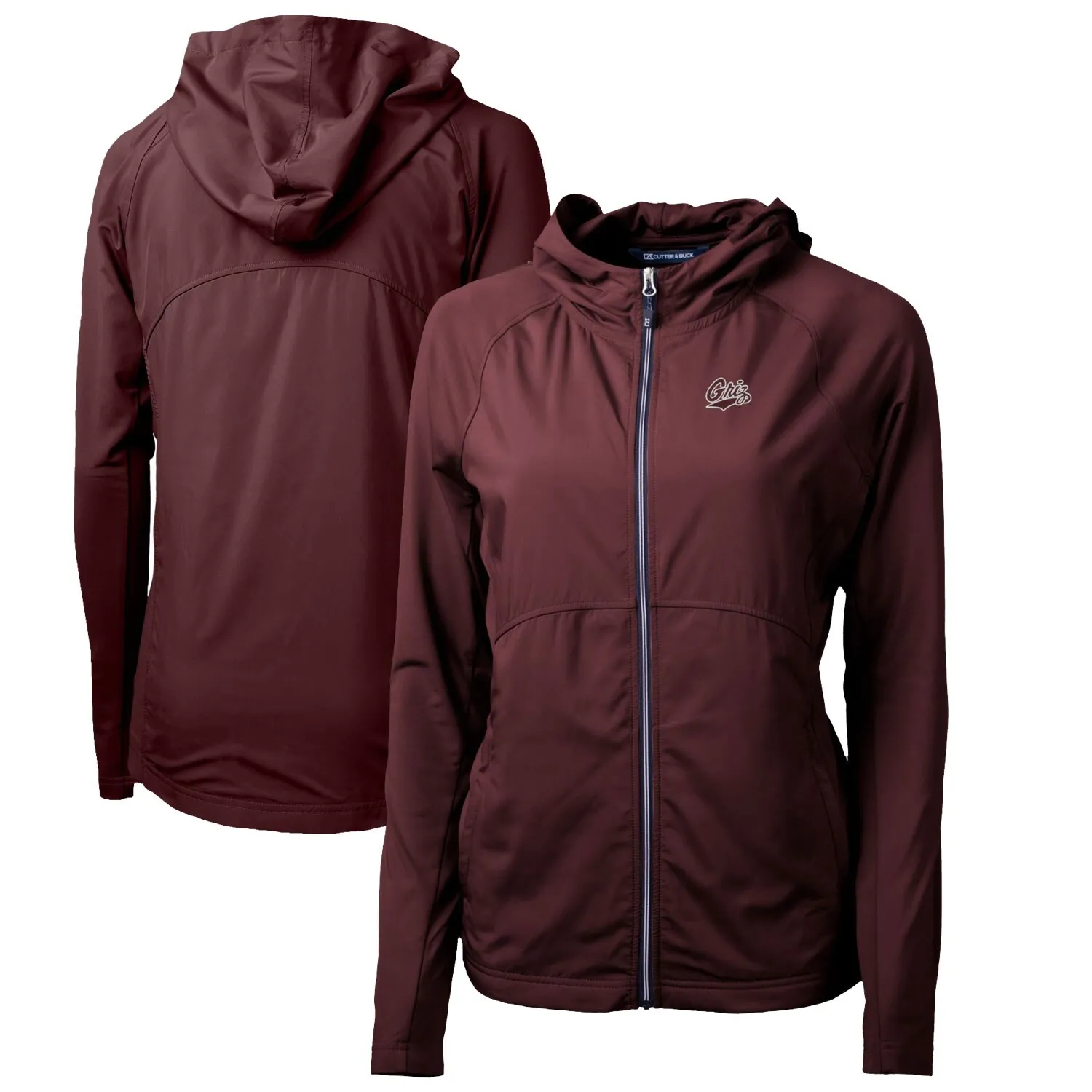 Cutter & Buck Montana Grizzlies Women's Maroon Adapt Eco Knit Full-Zip Hoodie