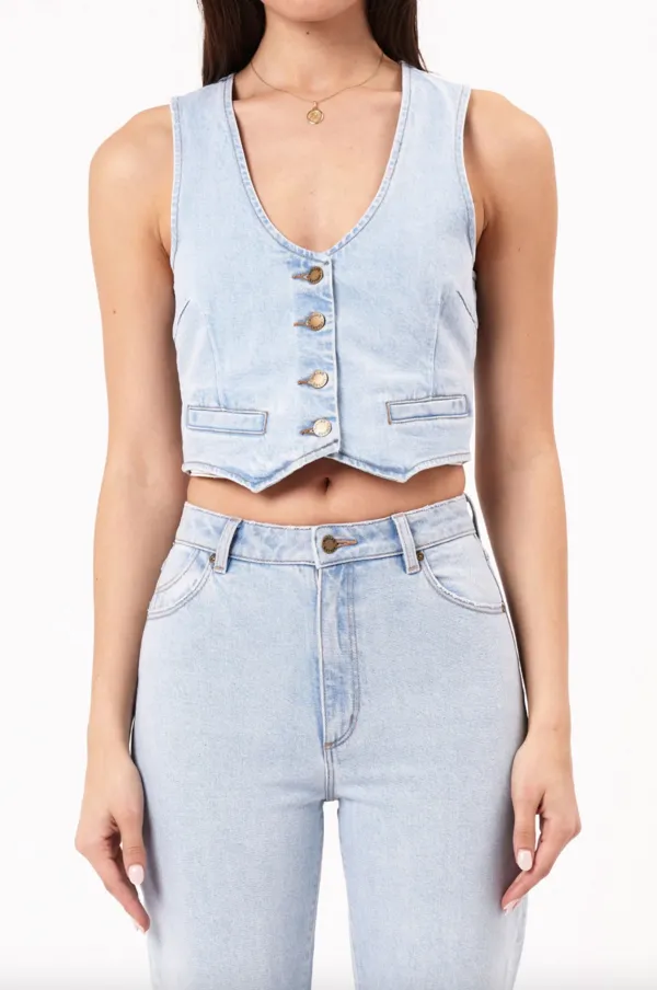 Dallas Vest Luna - Light Vintage Blue