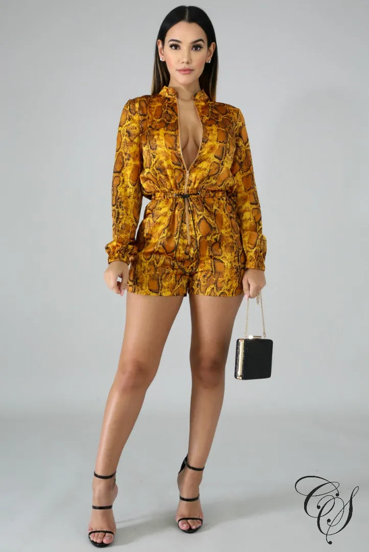 Dana Snake Silky Romper