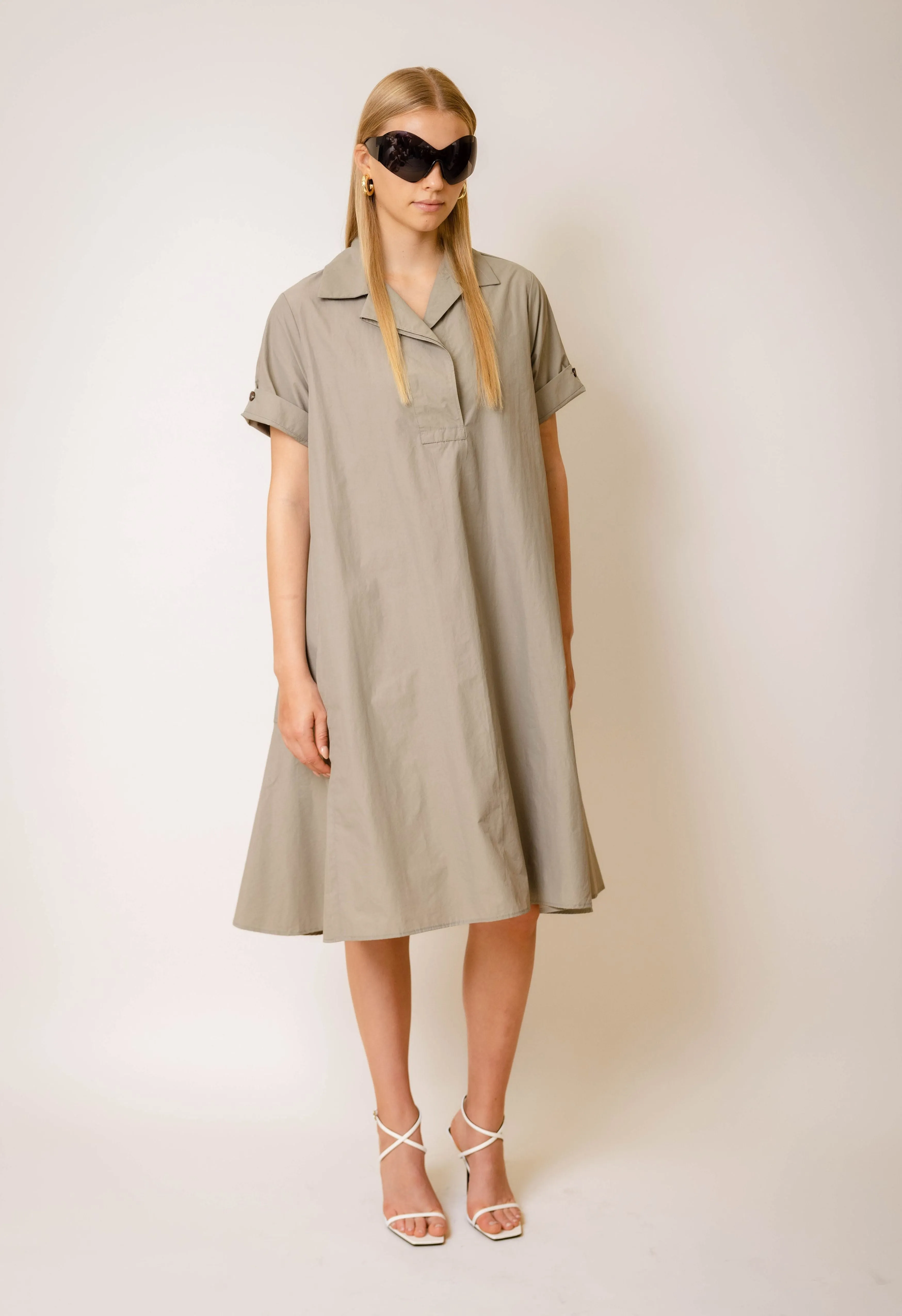 Delta Tunic Dress in Moss