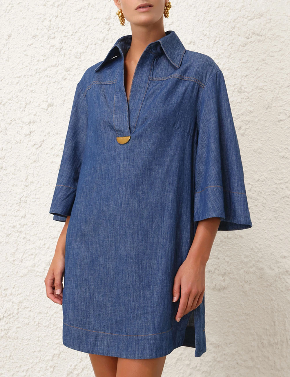 --Denim Tunic Dress-