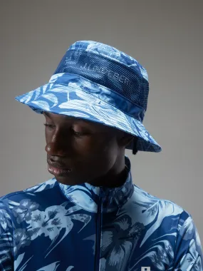 Denver Print Bucket Hat / Hibiscus Blue