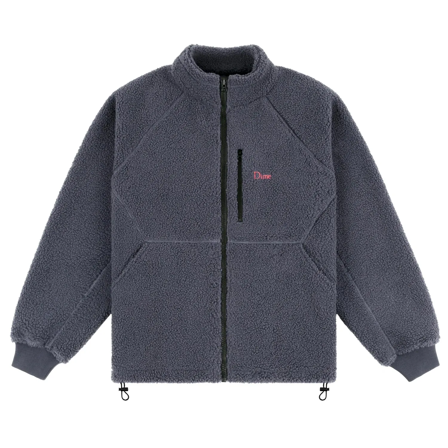 Dime Polar Fleece Sherpa Zip Cool Gray