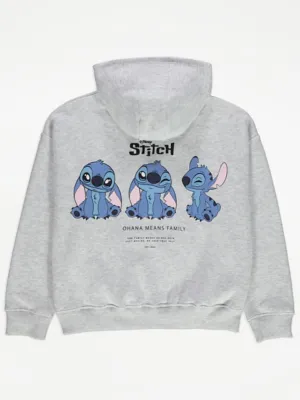 Disney Lilo & Stitch Grey Marl Slogan Hoodie | Kids | George at ASDA