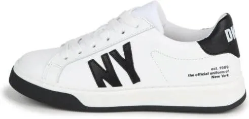 Dkny Kids logo-print leather sneakers White