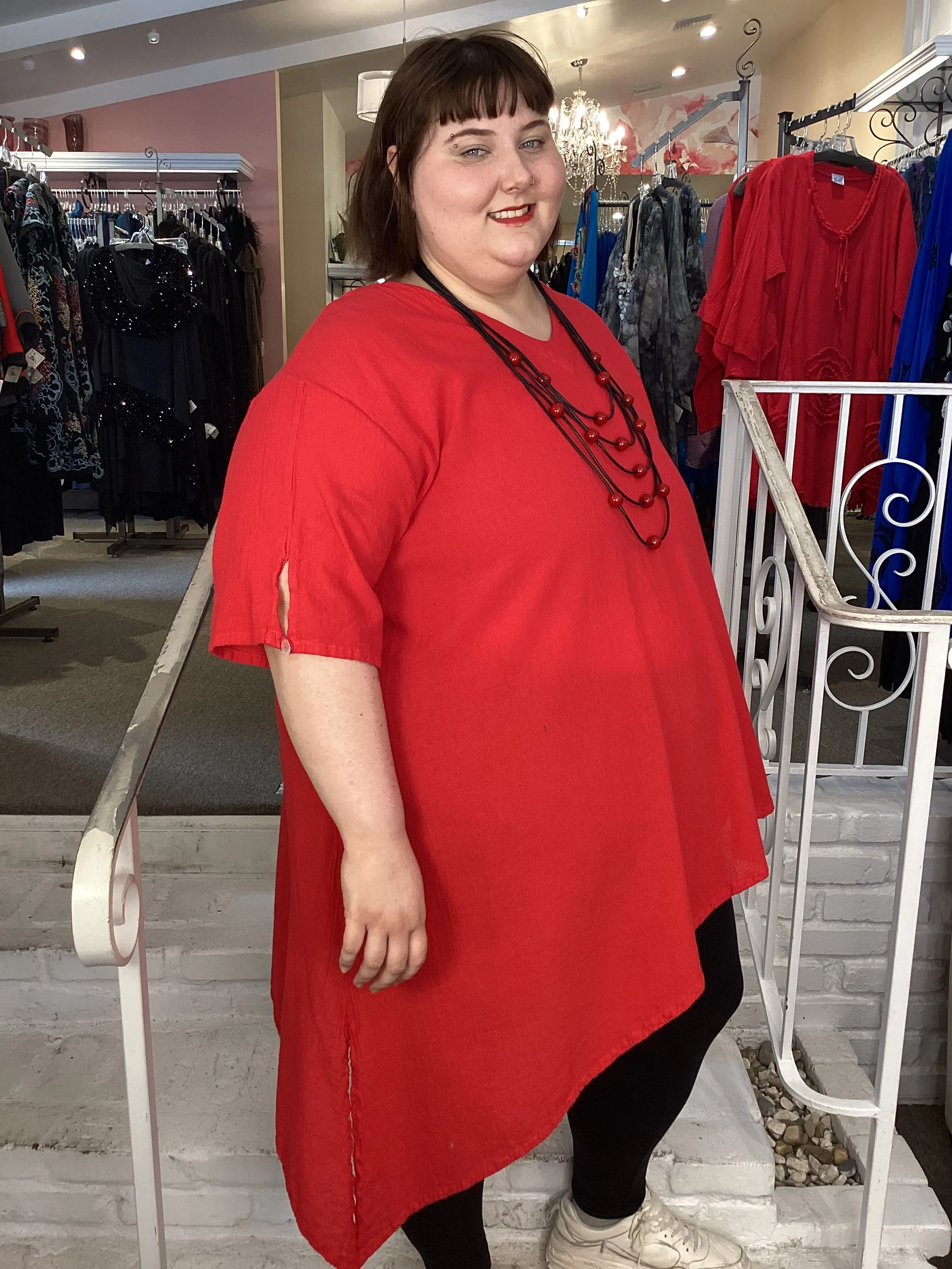 DRAMA TUNIC - CRIMSON