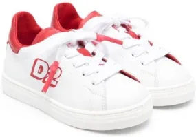 DSQUARED2 KIDS logo-print two-tone sneakers White