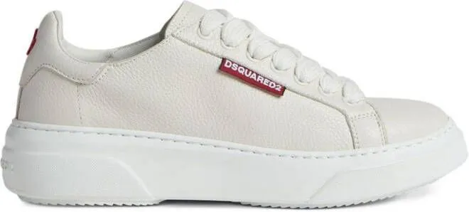 DSQUARED2 logo-embossed lace-up sneakers White