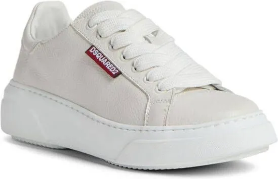 DSQUARED2 logo-embossed lace-up sneakers White