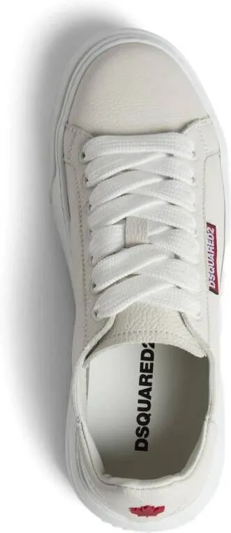 DSQUARED2 logo-embossed lace-up sneakers White