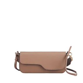 Ercolano Hazelnut Leather Shoulder Bag