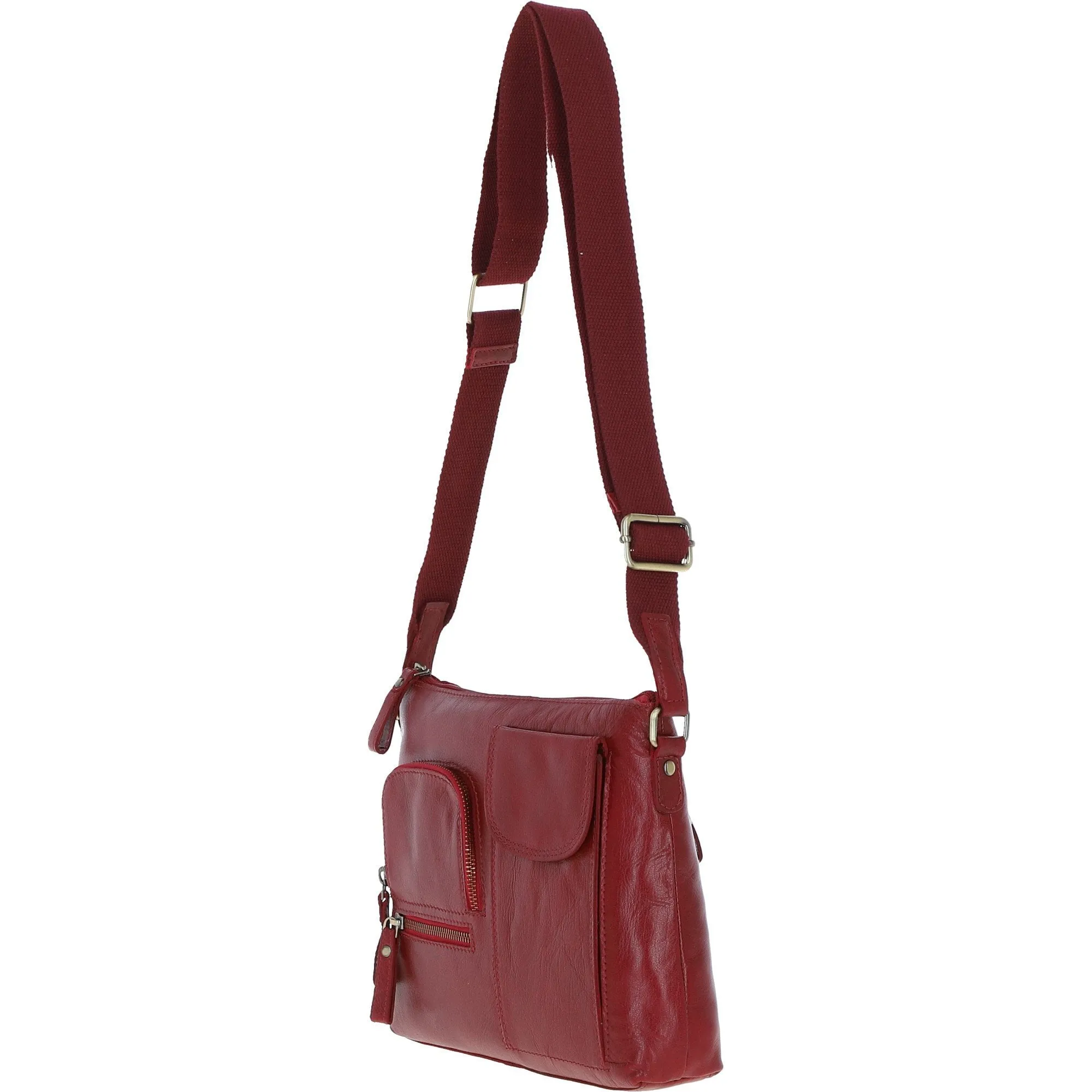 Exquisite Ashwood Leather Cross Body Bag for Women Red: G-17