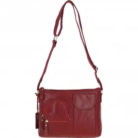 Exquisite Ashwood Leather Cross Body Bag for Women Red: G-17