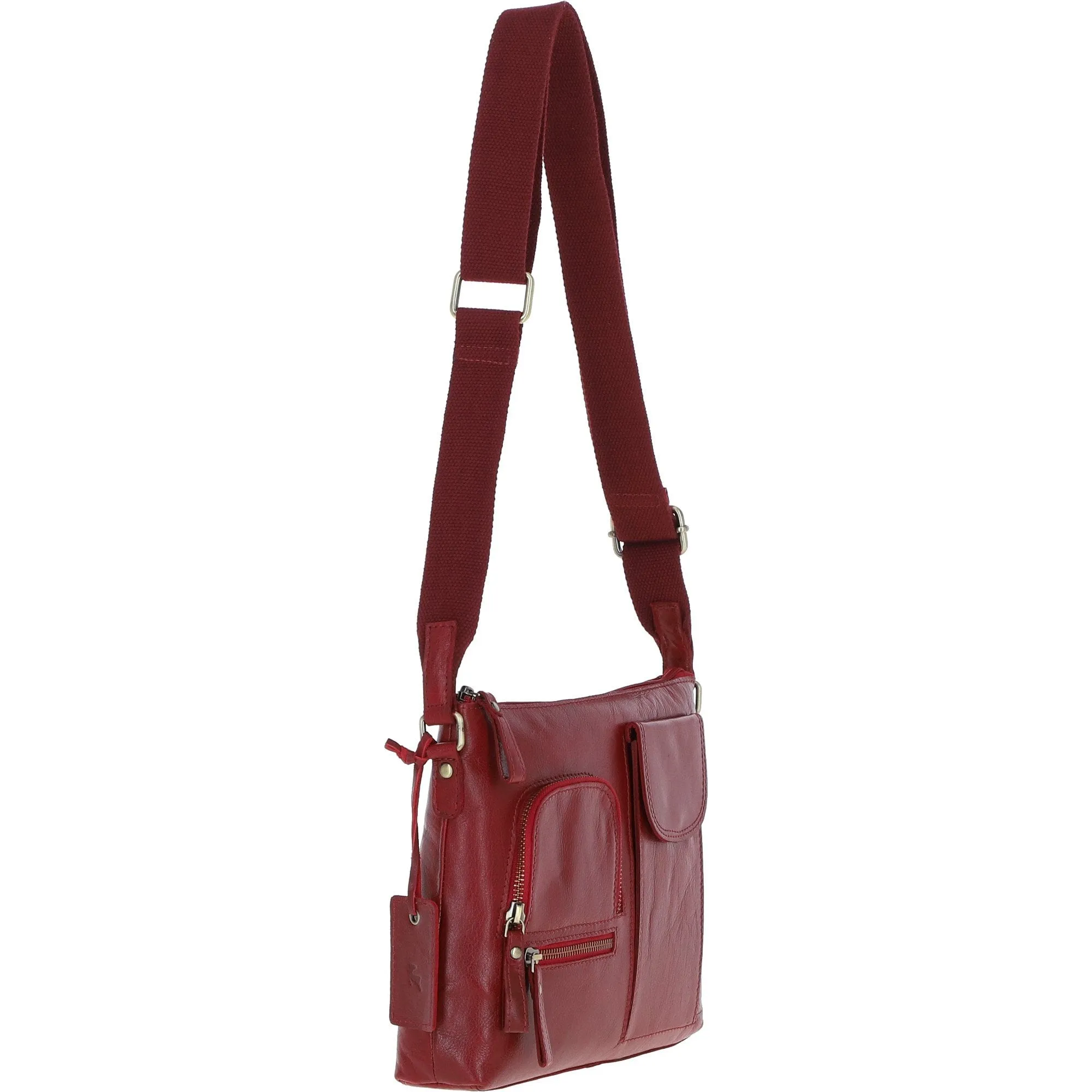 Exquisite Ashwood Leather Cross Body Bag for Women Red: G-17