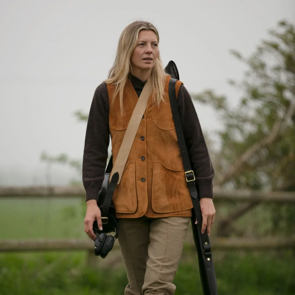 Farlows Ladies Suede Shooting Vest