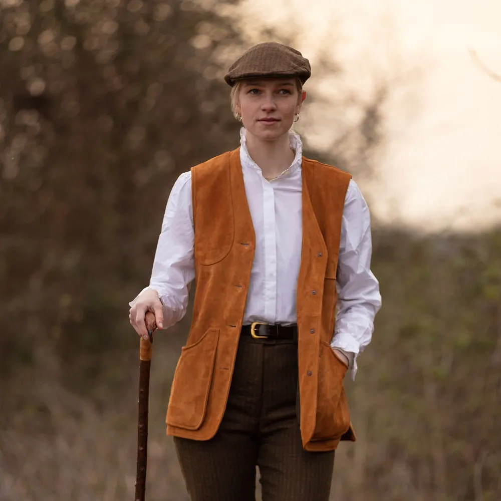 Farlows Ladies Suede Shooting Vest