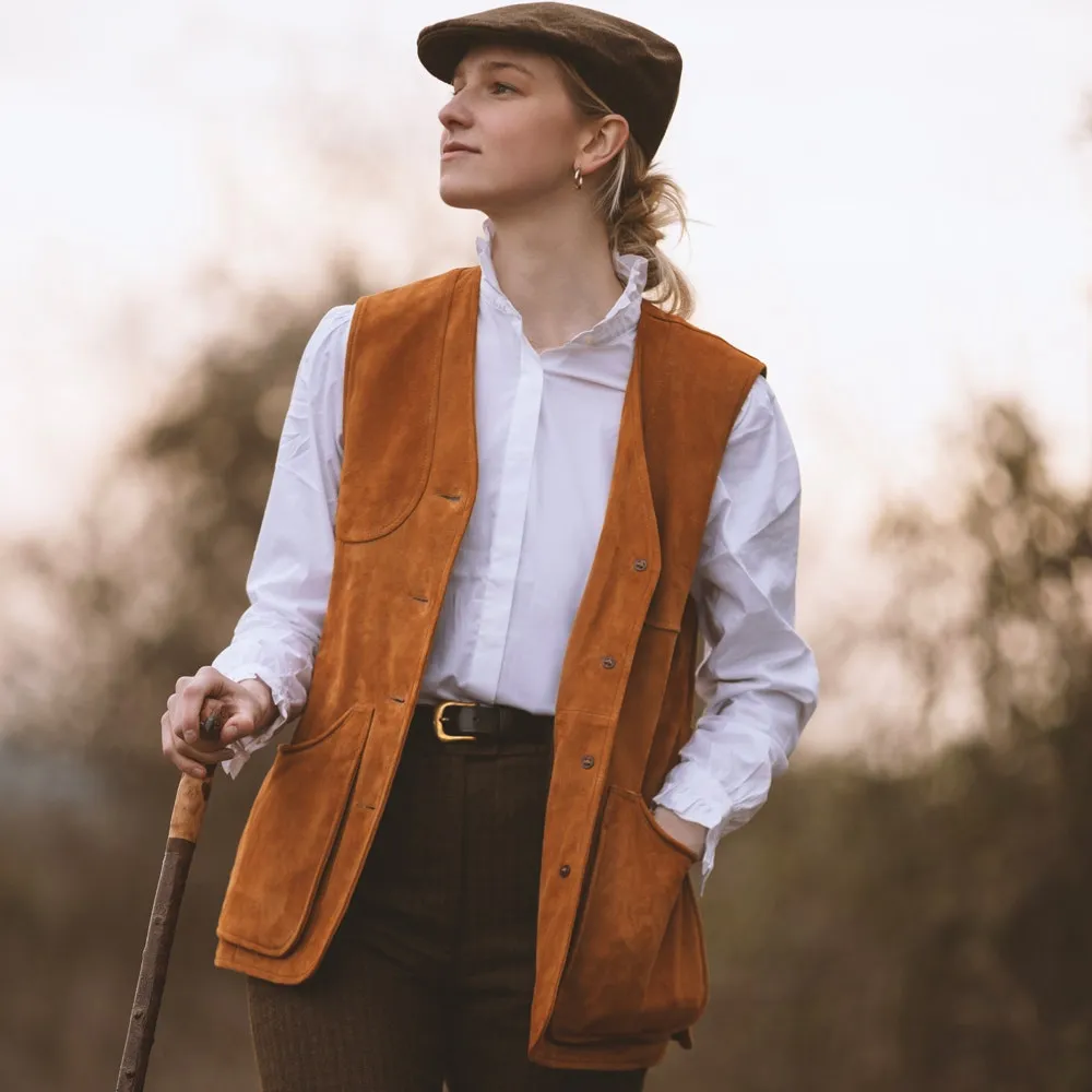 Farlows Ladies Suede Shooting Vest