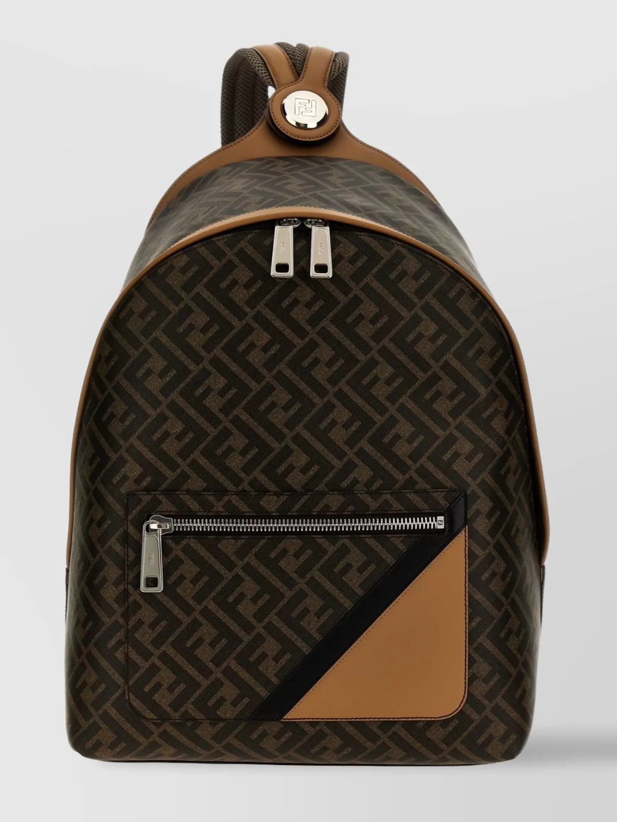 Fendi   Spike diagonal backpack adjustable straps