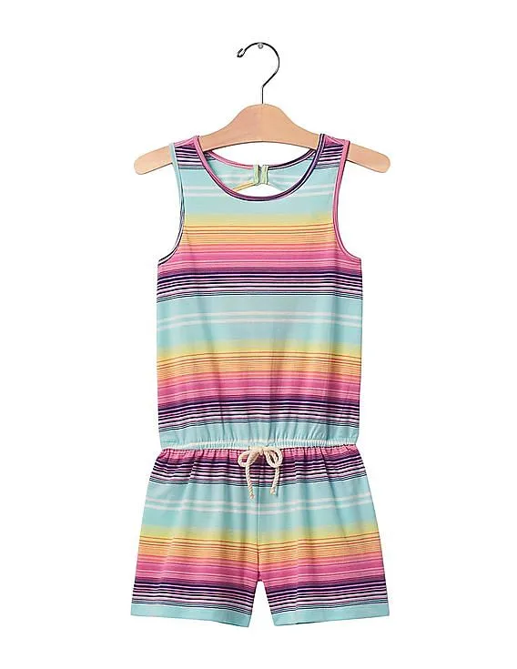 GAP Girls Multi Colour Open Back Tank Romper