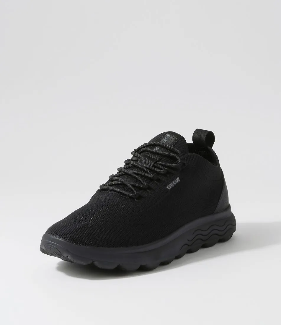 GEOX U Spherica A Black Knit Sneakers