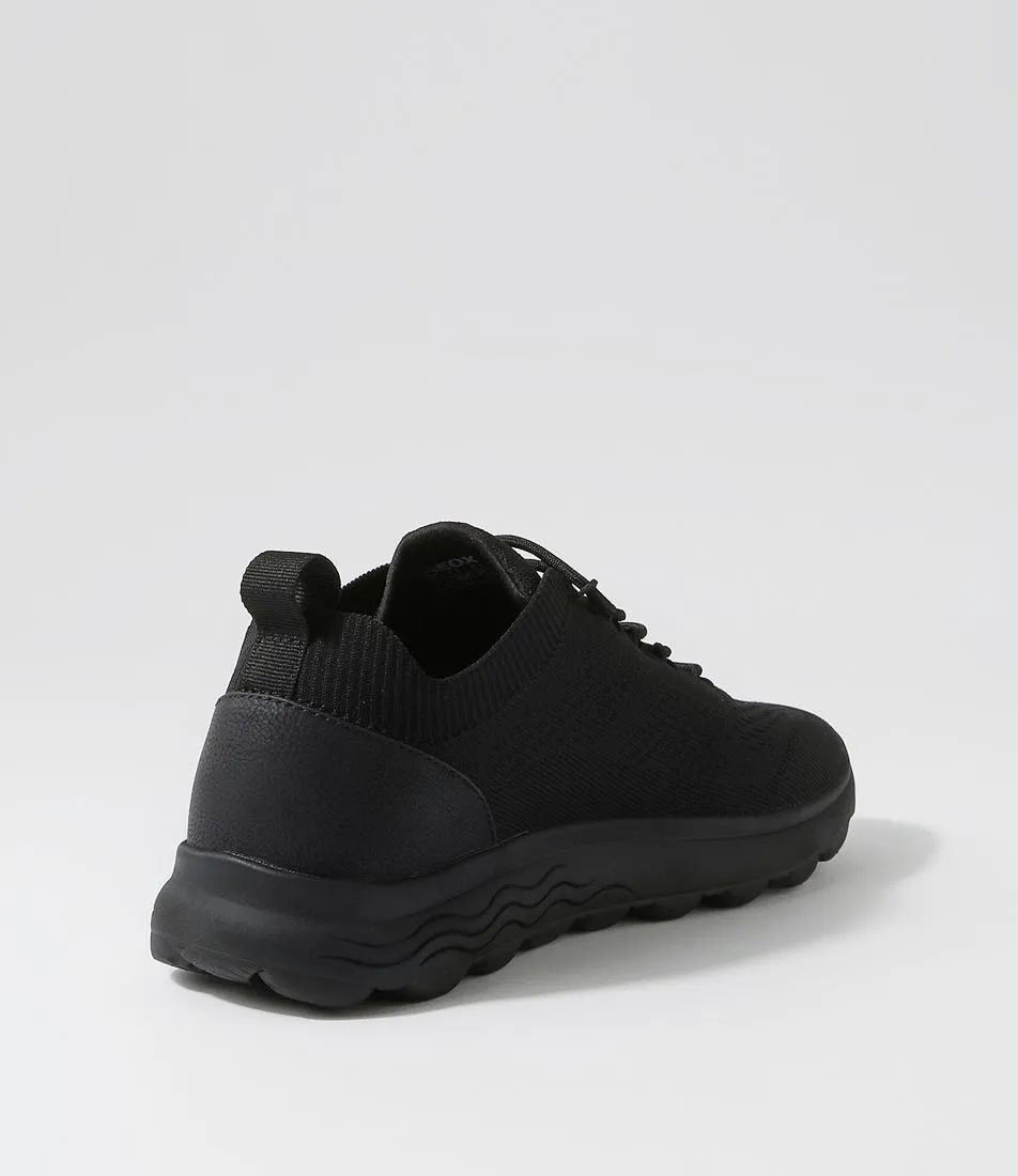 GEOX U Spherica A Black Knit Sneakers