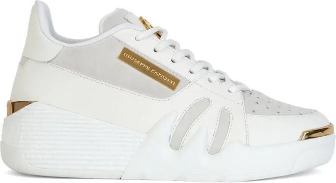 Giuseppe Zanotti tonal panelled perforated sneakers White