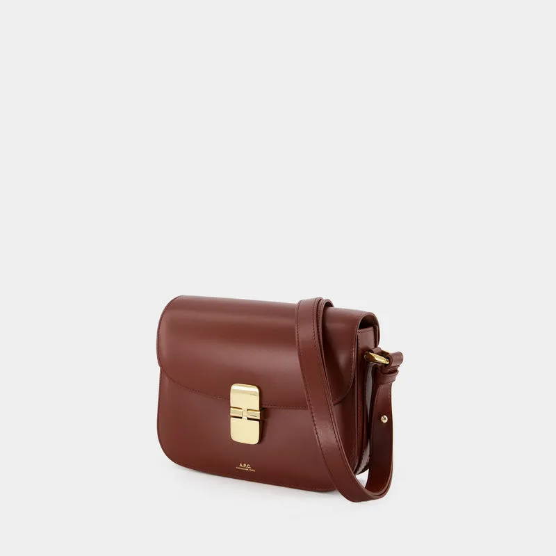 Grace Small Hobo Bag - A.P.C. - Hazelnut - Leather