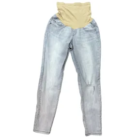 Gray Distressed Full Panel Maternity Jeans by Indigo Blue Maternity (Gently Used - Small)