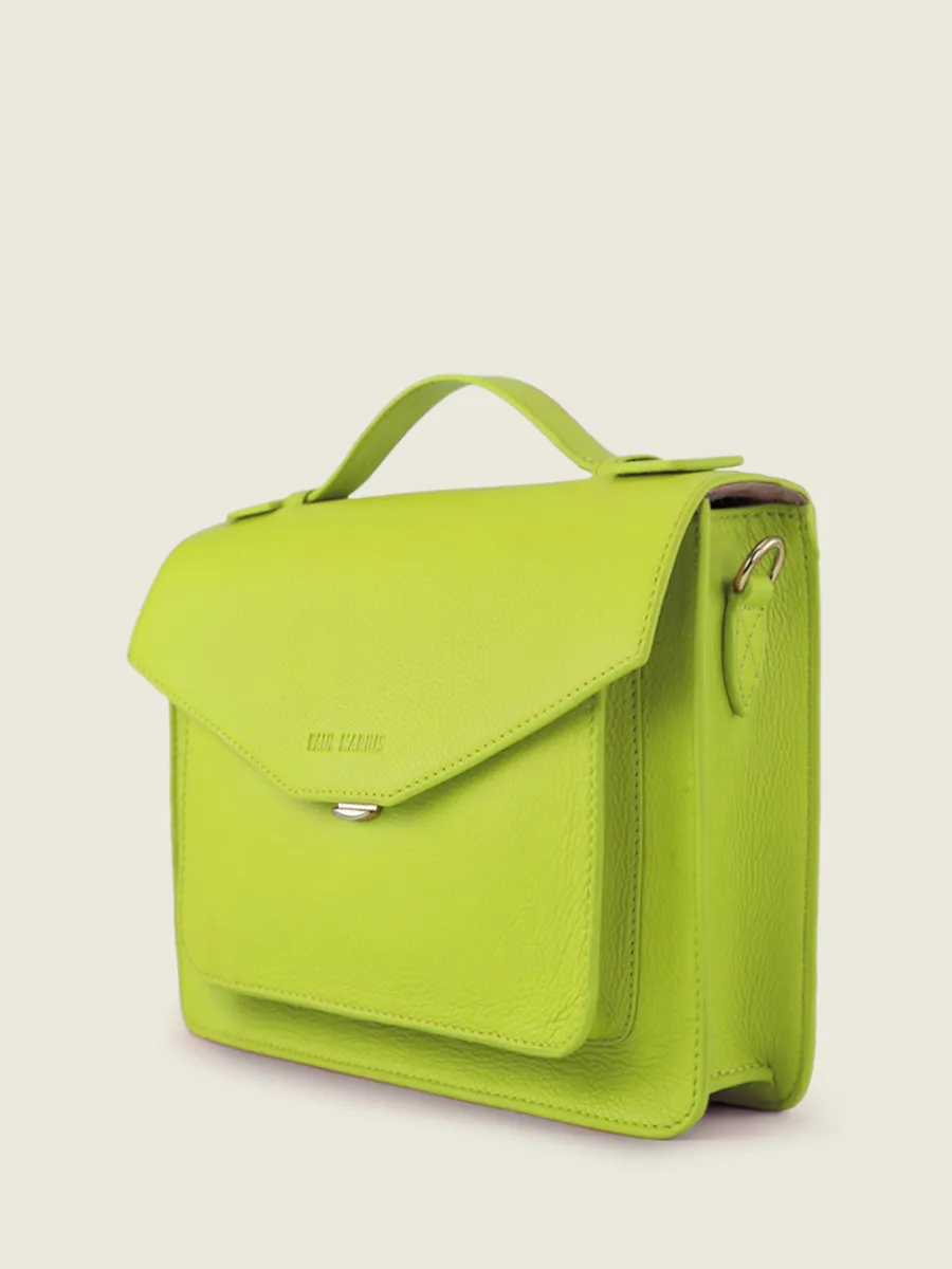 Green Leather Cross-body Bag for Women - Simone Sorbet Apple | PAUL MARIUS