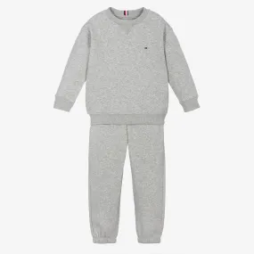 Grey Marl Cotton Jersey Flag Tracksuit