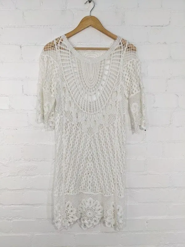 Gringo Crochet 3/4 Sleeve Tunic Top