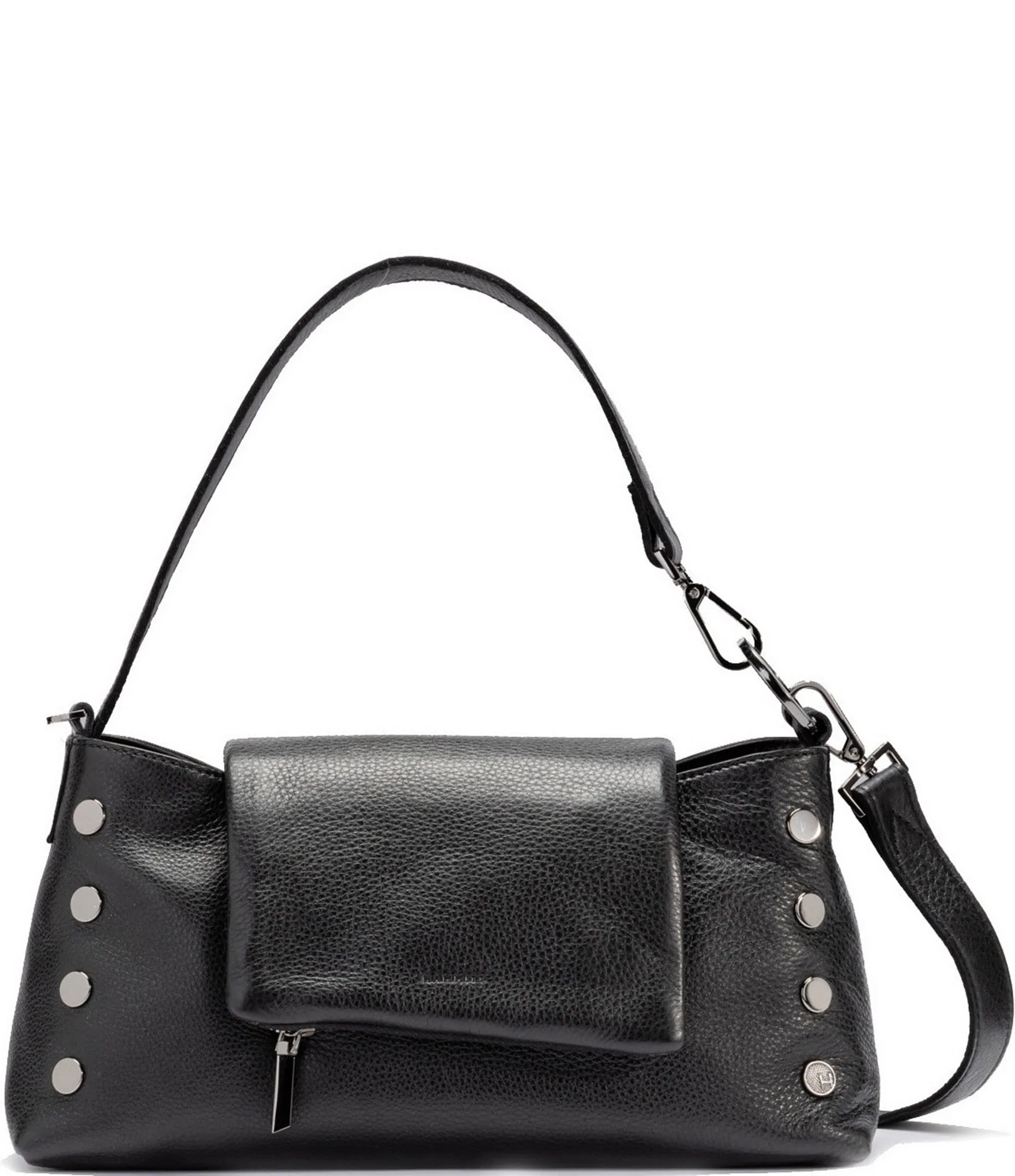 Hammitt VIP Satchel Gunmetal Studded Leather Shoulder Bag