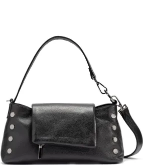 Hammitt VIP Satchel Gunmetal Studded Leather Shoulder Bag