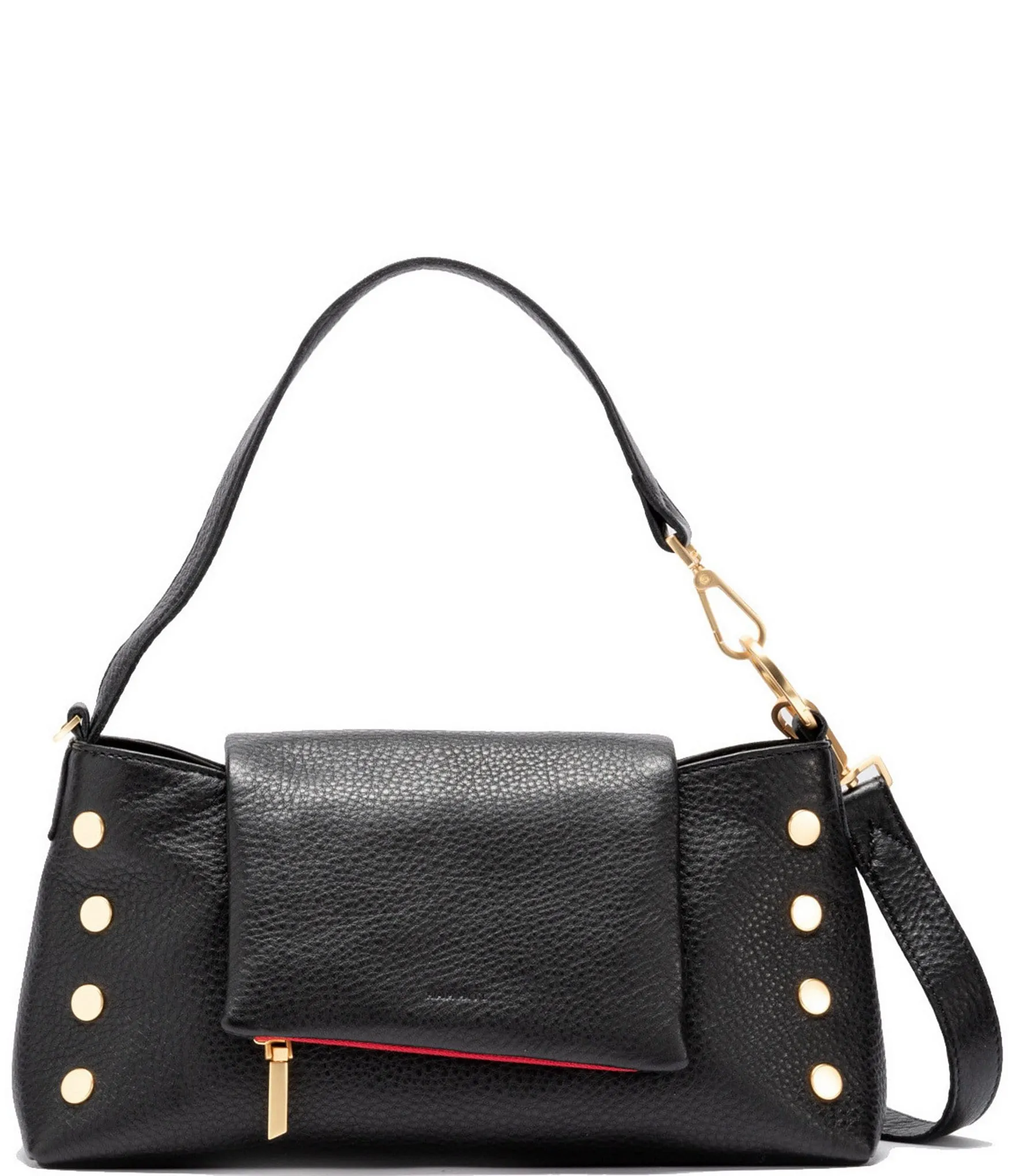 Hammitt VIP Satchel Studded Brushed Gold Leather Shoulder Bag