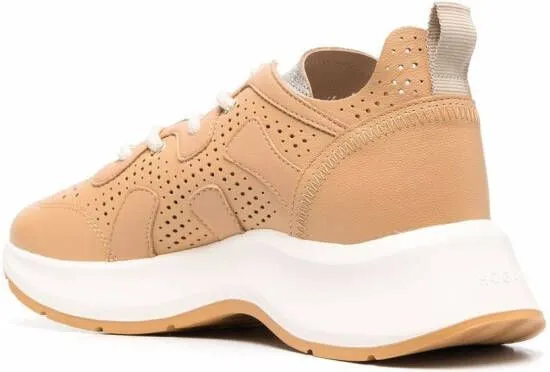 Hogan perforated-detail sneakers Neutrals