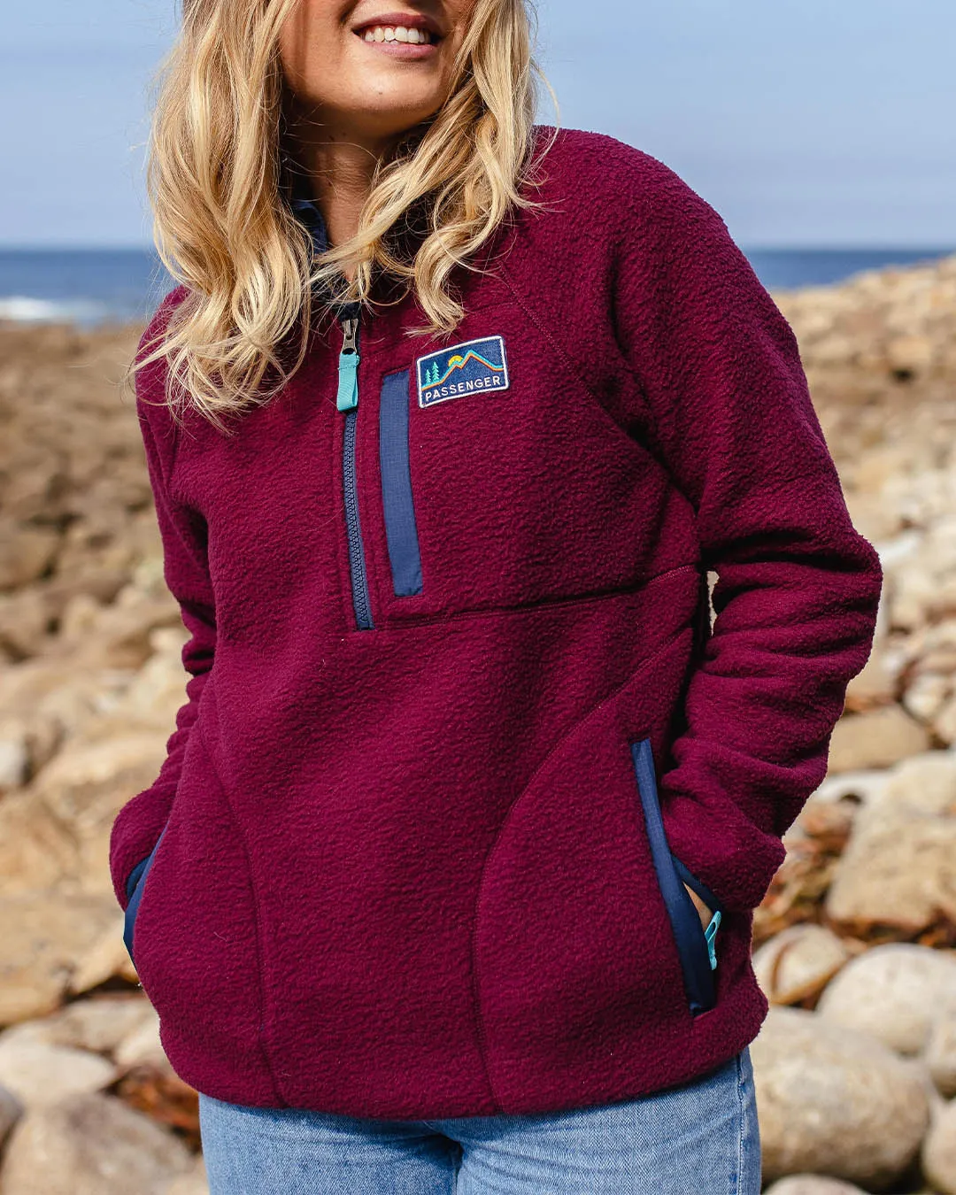 Home Quarter Zip Recycled Sherpa Fleece