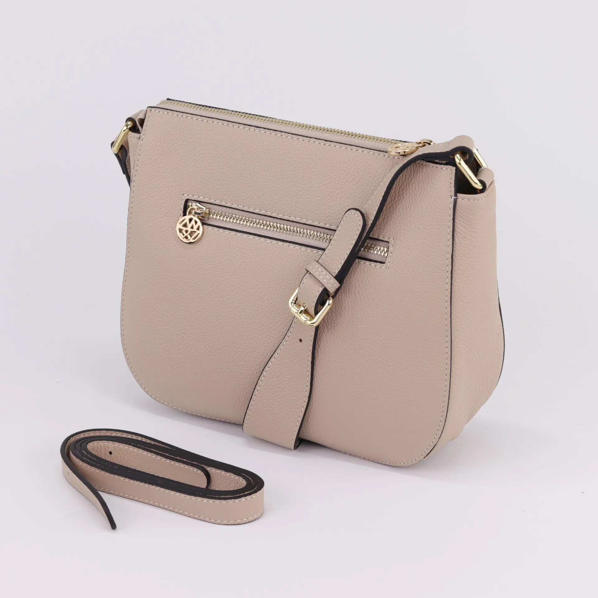 Ingrid pebbled leather shoulder bag