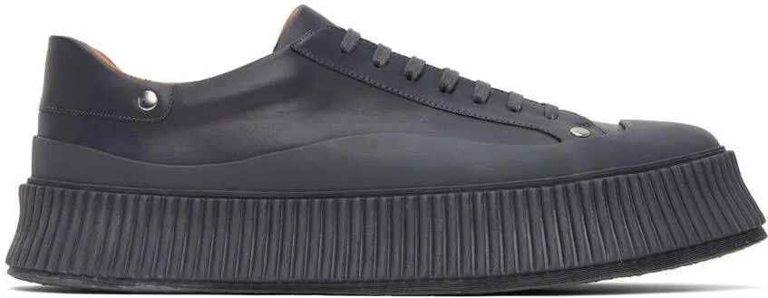 Jil Sander Black Platform Sneakers