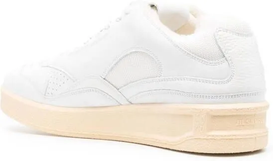 Jil Sander panelled low-top leather sneakers White