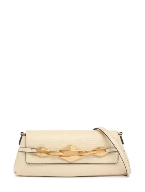 Jimmy Choo   Small E/W Diamond embossed leather bag 