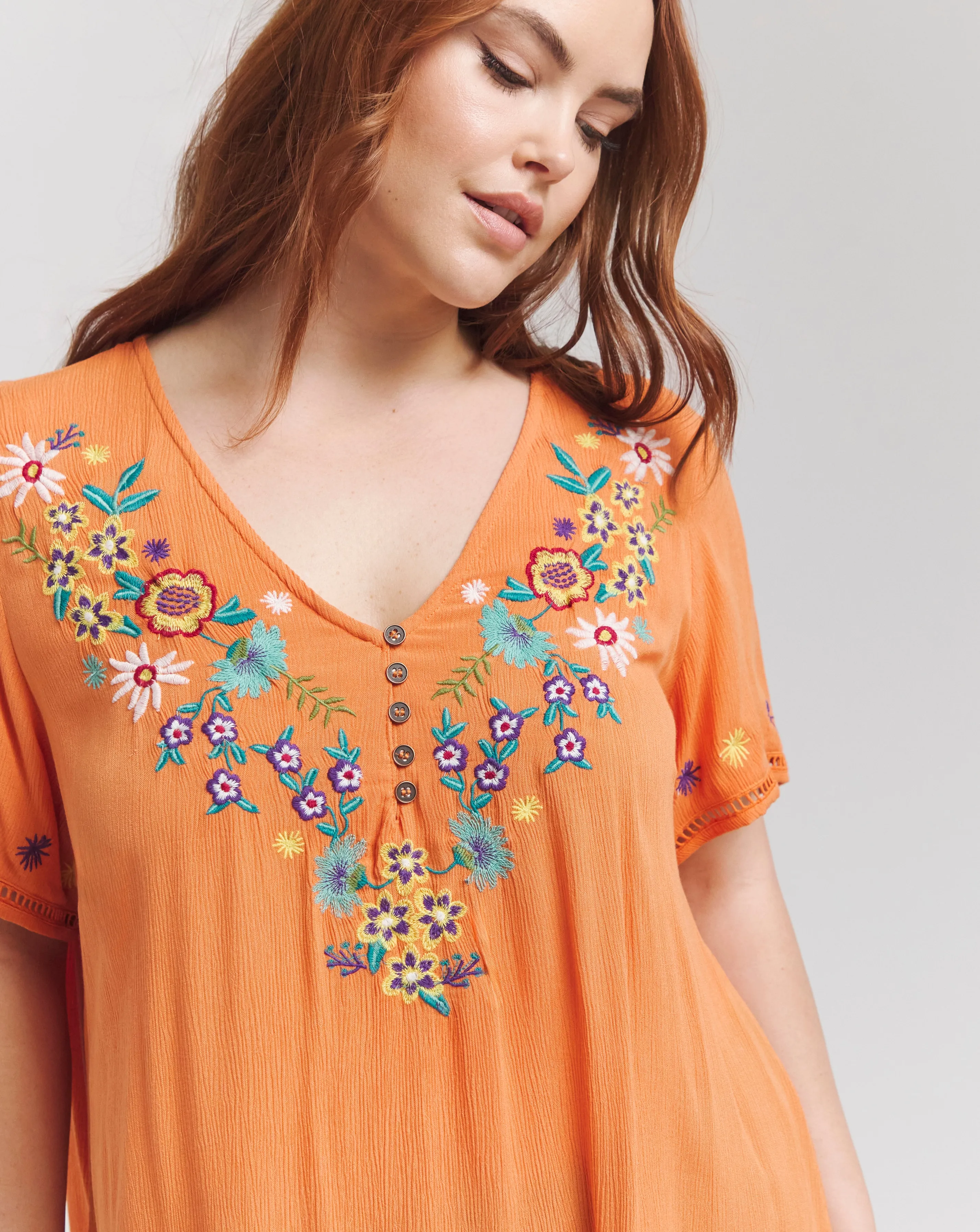 Joe Browns Exquistite Embroided Crinkle Tunic | Simply Be