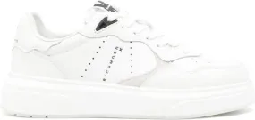 John Richmond logo-print leather sneakers White