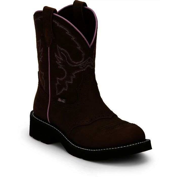 Justin Women's Gemma 8-In Western Boot in Aged Bark