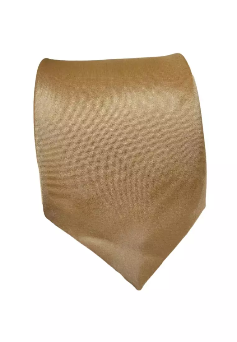 Kings Collection Solid Color Champagne Tie Formal Necktie for Men KCBT2340