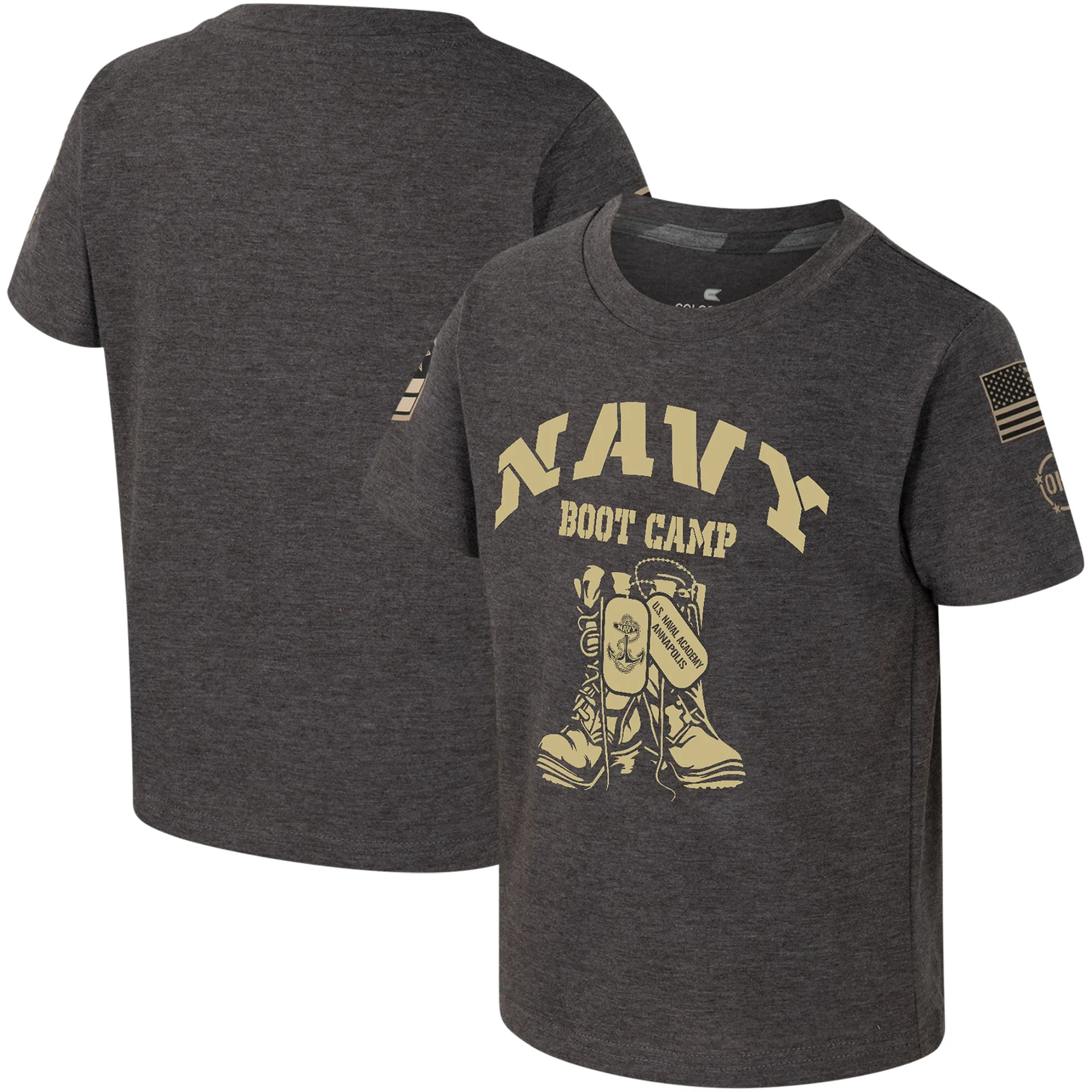 Lids Toddler Colosseum Charcoal Navy Midshipmen OHT Military Appreciation Boot Camp T-Shirt