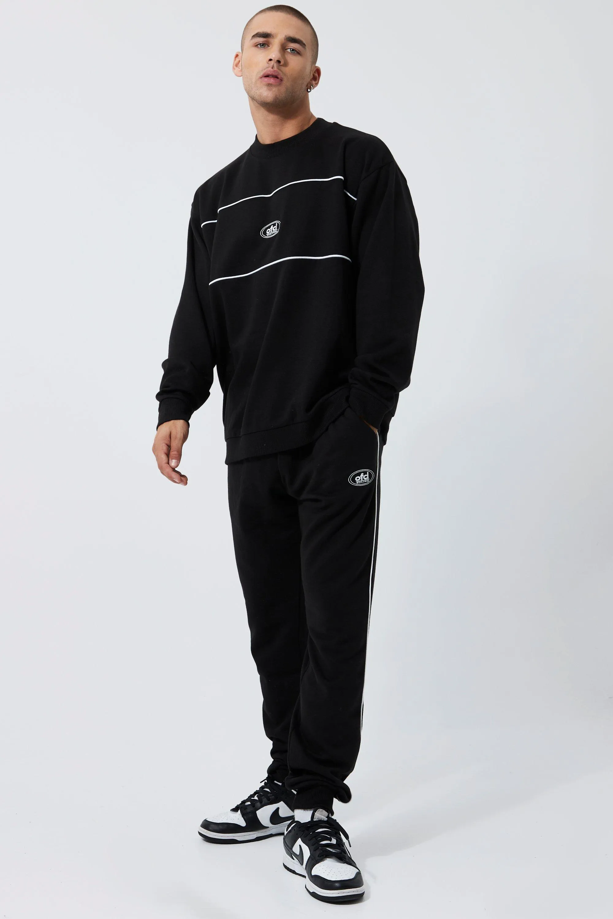 Lightweight Oversized Ofcl Sweatshirt Tracksuit | boohooMAN UK