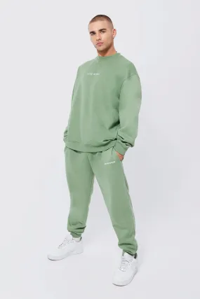 Lightweight Oversized Sweatshirt Tracksuit | boohooMAN UK